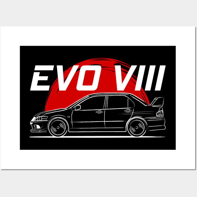 EVO 8 Racing Lancer Evolution VIII Wall Art by GoldenTuners